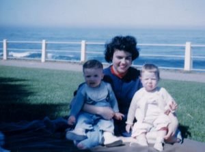 mom and twins at Ellen Browning Scripps Park