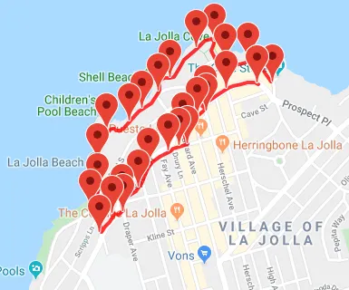 La Jolla Tour Route